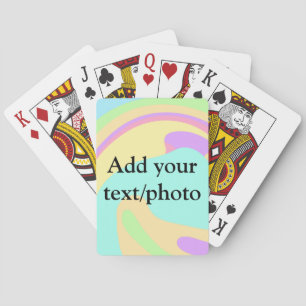 Einfache Acrylpour-Marmor fügen Sie Ihren Textname Spielkarten
