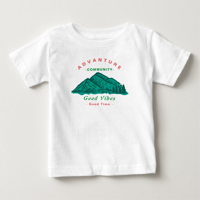 Einfache Adventure Kids Baby T-shirt (Vorderseite)