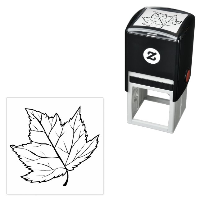 Einfache Ahornleaf-Form Permastempel (Beispiel)