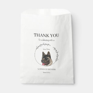 Einfache Akita Dog Wedding Vielen Dank für Ihr Int Geschenktütchen
