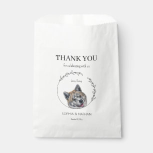 Einfache Akita Dog Wedding Vielen Dank für Ihr Int Geschenktütchen