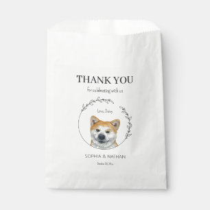 Einfache Akita Dog Wedding Vielen Dank für Ihr Int Geschenktütchen