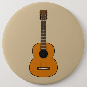 Einfache akustische Gitarre Cartoon Button