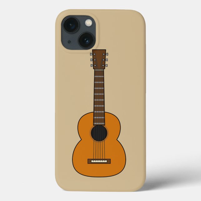 Einfache akustische Gitarre Cartoon Case-Mate iPhone Hülle (Rückseite)