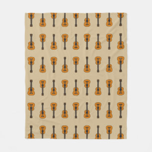 Einfache akustische Gitarre Cartoon Fleecedecke