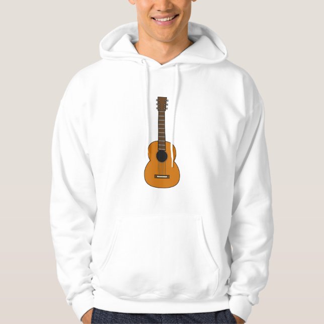 Einfache akustische Gitarre Cartoon Hoodie (Vorderseite)