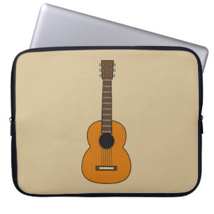 Einfache akustische Gitarre Cartoon Laptopschutzhülle