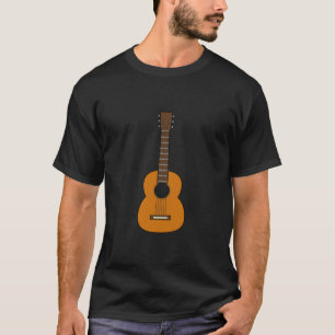Einfache akustische Gitarre Cartoon T-Shirt