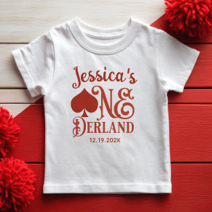 Einfache Alice im ONEderland 1. Geburtstagsmädchen Baby T-shirt