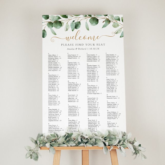 Einfache Alphabetische Hochzeitskarte Poster (Von Creator hochgeladen)