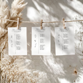 Einfache Alphabetische Hochzeitskarten