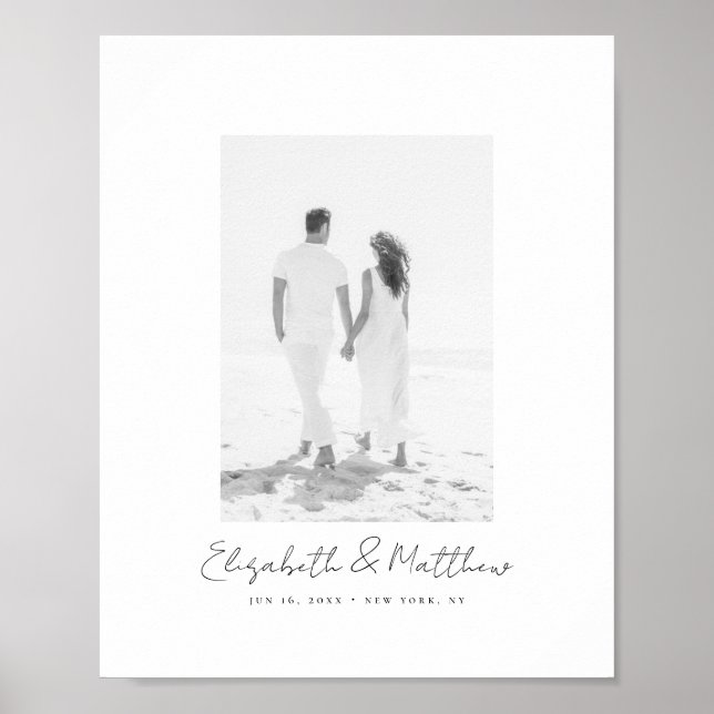 Einfache Alternative Minimalistisch Chic Foto Poster (Vorne)