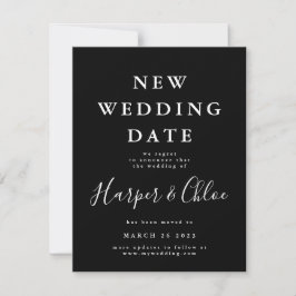 Einfache Änderung des Hochzeitdatums Save The Date