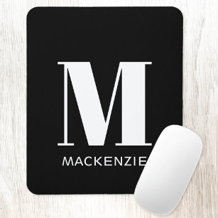 Einfache Anfangsbezeichnung für Monogramm Mousepad