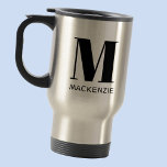 Einfache Anfangsbezeichnung für Monogramm Reisebecher<br><div class="desc">Moderne Typografie minimalistisch monogramm Initialname Design,  die geändert werden können,  um personalisieren.</div>