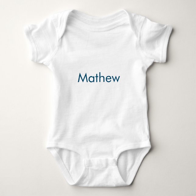 Einfache Anfangsbuchstaben Monogramm fügen Sie Ihr Baby Strampler (Vorderseite)
