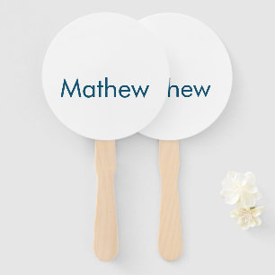 Einfache Anfangsbuchstaben Monogramm fügen Sie Ihr Fächer