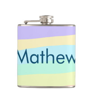 Einfache Anfangsbuchstaben Monogramm fügen Sie Ihr Flachmann