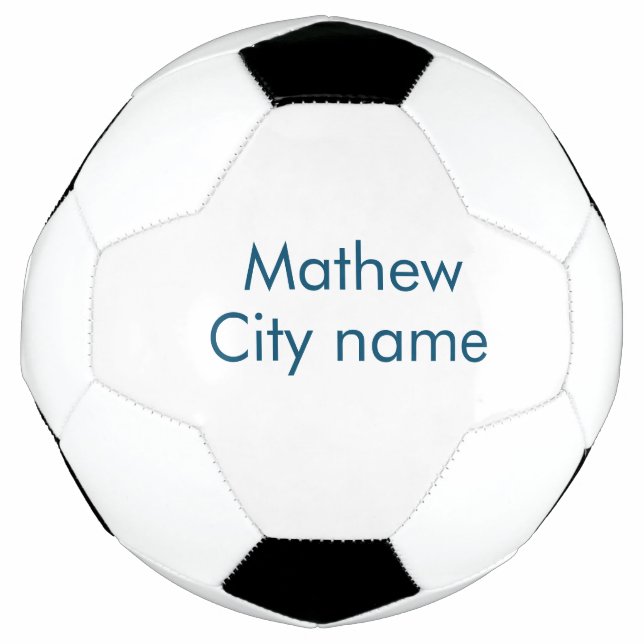 Einfache Anfangsbuchstaben Monogramm fügen Sie Ihr Fußball (Vorderseite)