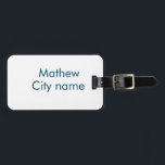 Einfache Anfangsbuchstaben Monogramm fügen Sie Ihr Gepäckanhänger<br><div class="desc">Gestaltung</div>