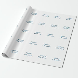 Einfache Anfangsbuchstaben Monogramm fügen Sie Ihr Geschenkpapier
