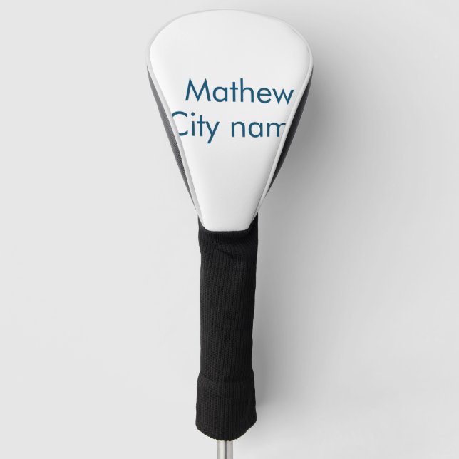 Einfache Anfangsbuchstaben Monogramm fügen Sie Ihr Golf Headcover (Vorderseite)