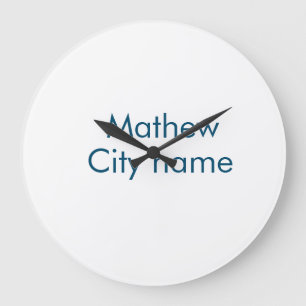 Einfache Anfangsbuchstaben Monogramm fügen Sie Ihr Große Wanduhr