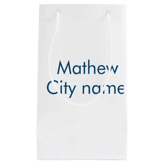 Einfache Anfangsbuchstaben Monogramm fügen Sie Ihr Kleine Geschenktüte (Vorderseite)