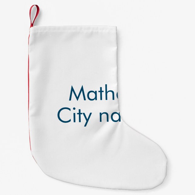 Einfache Anfangsbuchstaben Monogramm fügen Sie Ihr Kleiner Weihnachtsstrumpf (Vorderseite)