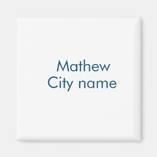 Einfache Anfangsbuchstaben Monogramm fügen Sie Ihr Magnet