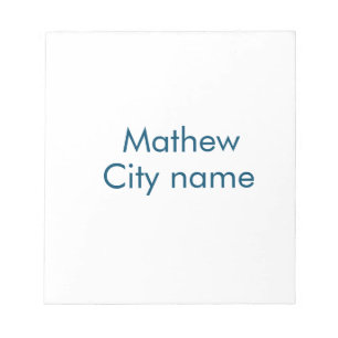 Einfache Anfangsbuchstaben Monogramm fügen Sie Ihr Notizblock