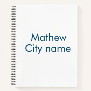 Einfache Anfangsbuchstaben Monogramm fügen Sie Ihr Notizbuch