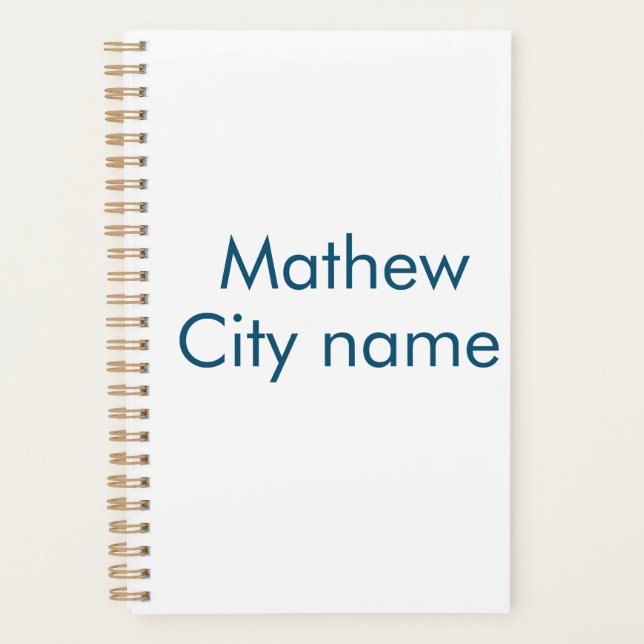 Einfache Anfangsbuchstaben Monogramm fügen Sie Ihr Planer (Vorderseite)