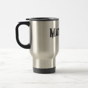 Einfache Anfangsbuchstaben Monogramm fügen Sie Ihr Reisebecher