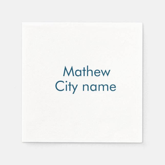 Einfache Anfangsbuchstaben Monogramm fügen Sie Ihr Serviette (Vorderseite)