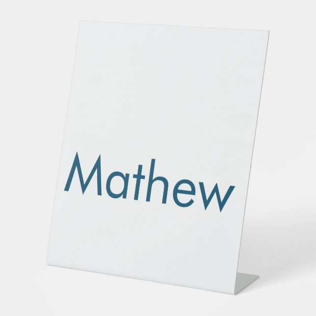 Einfache Anfangsbuchstaben Monogramm fügen Sie Ihr Sockelschild (Vorderseite)