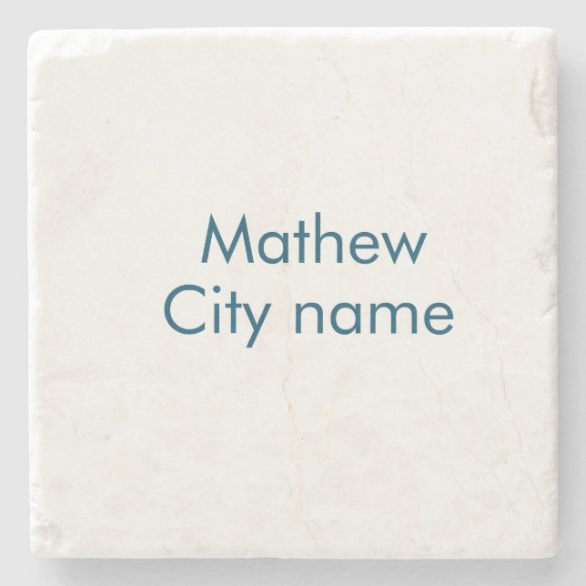 Einfache Anfangsbuchstaben Monogramm fügen Sie Ihr Steinuntersetzer (Vorderseite)