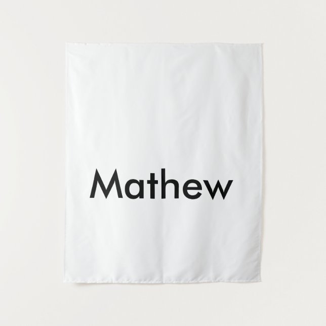 Einfache Anfangsbuchstaben Monogramm fügen Sie Ihr Wandteppich (Vorderseite)