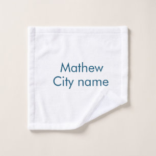 Einfache Anfangsbuchstaben Monogramm fügen Sie Ihr Waschlappen