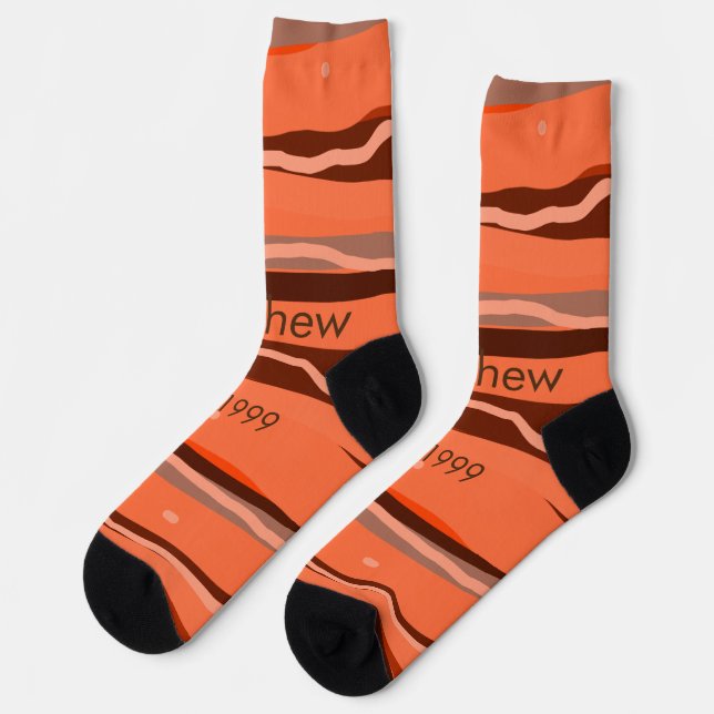 einfache Anfangsbuchstaben Monogramm tragen den Na Socken (Linkes Detail)