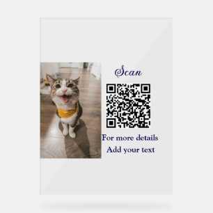 Einfache Angaben zum Tiernamen QR-Code hinzufügen  Acrylschild