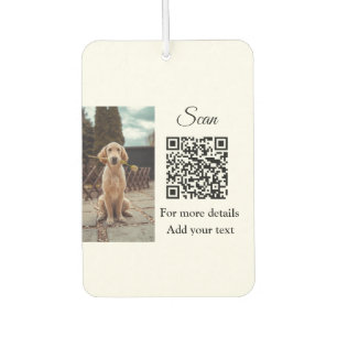 Einfache Angaben zum Tiernamen QR-Code hinzufügen Autolufterfrischer