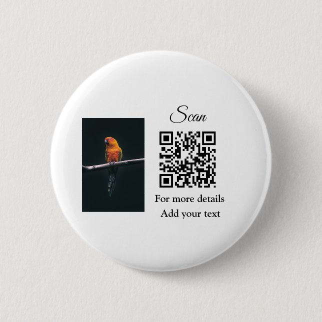 Einfache Angaben zum Tiernamen QR-Code hinzufügen  Button (Vorderseite)