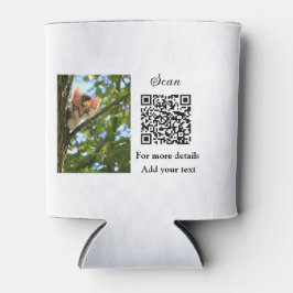 Einfache Angaben zum Tiernamen QR-Code hinzufügen Dosenkühler