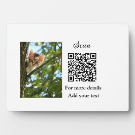 Einfache Angaben zum Tiernamen QR-Code hinzufügen Fotoplatte