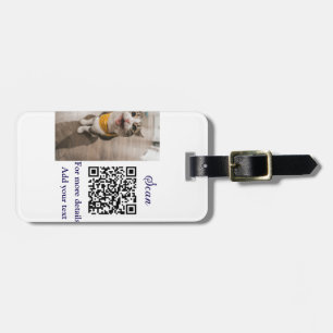 Einfache Angaben zum Tiernamen QR-Code hinzufügen Gepäckanhänger