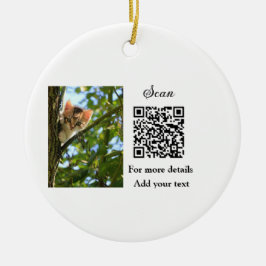 Einfache Angaben zum Tiernamen QR-Code hinzufügen Keramik Ornament