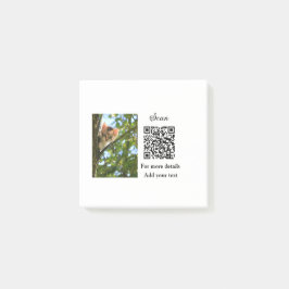 Einfache Angaben zum Tiernamen QR-Code hinzufügen Post-it Klebezettel
