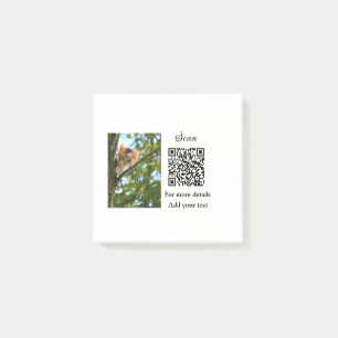 Einfache Angaben zum Tiernamen QR-Code hinzufügen Post-it Klebezettel