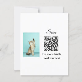 Einfache Angaben zum Tiernamen QR-Code hinzufügen  Postkarte